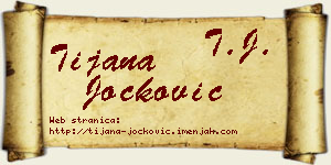 Tijana Jocković vizit kartica